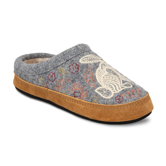 10077 Women's Forest Mule Slippers #color_heather-grey-hare
