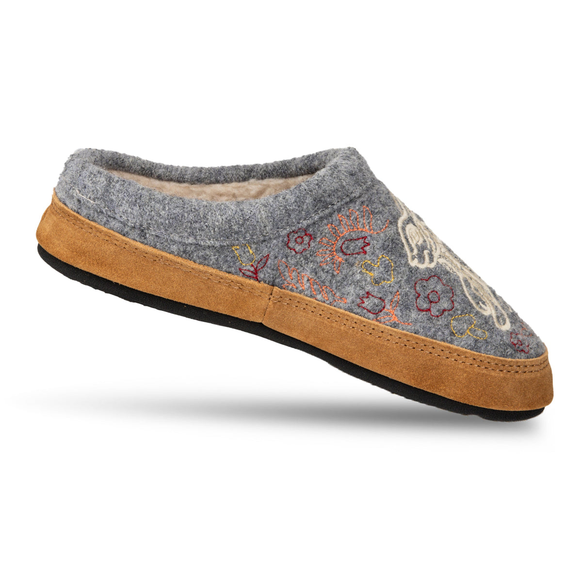 10077 Women's Forest Mule Slippers #color_heather-grey-hare