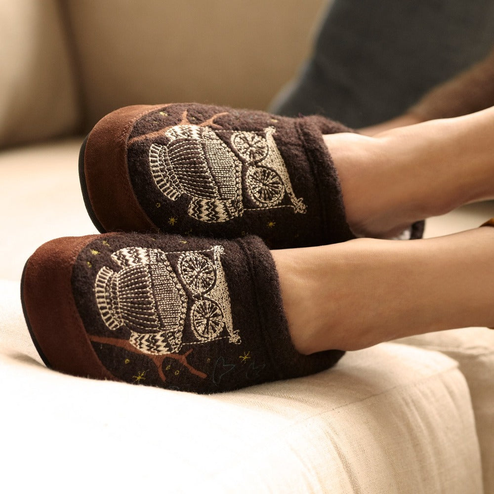 10077 Women's Forest Mule Slippers #color_heather-grey-hare
