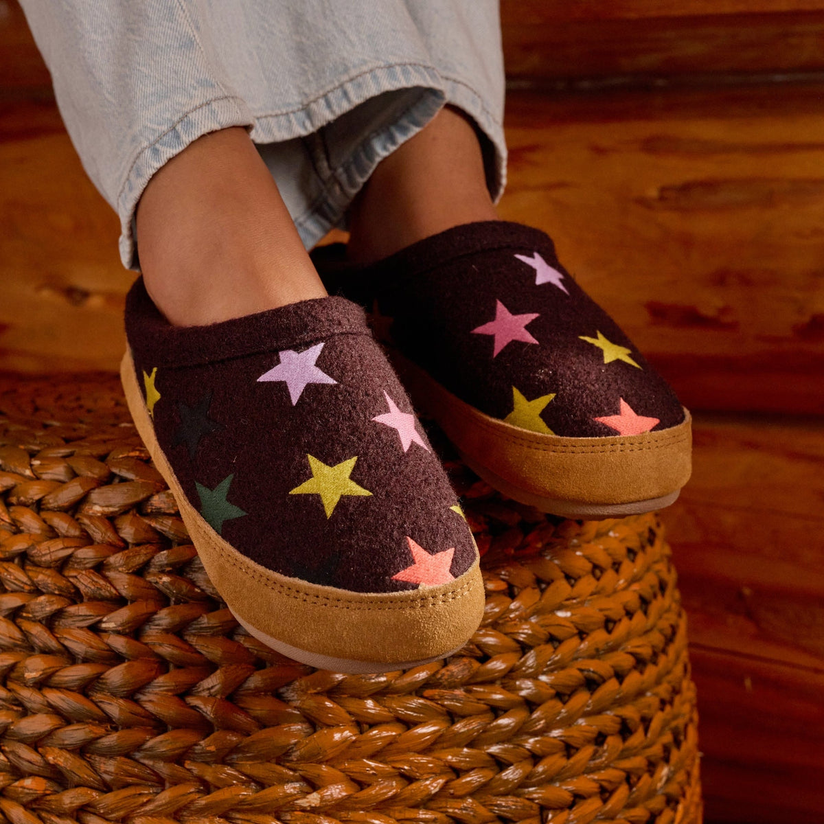 10077 Women's Forest Mule Slippers #color_navy-moose