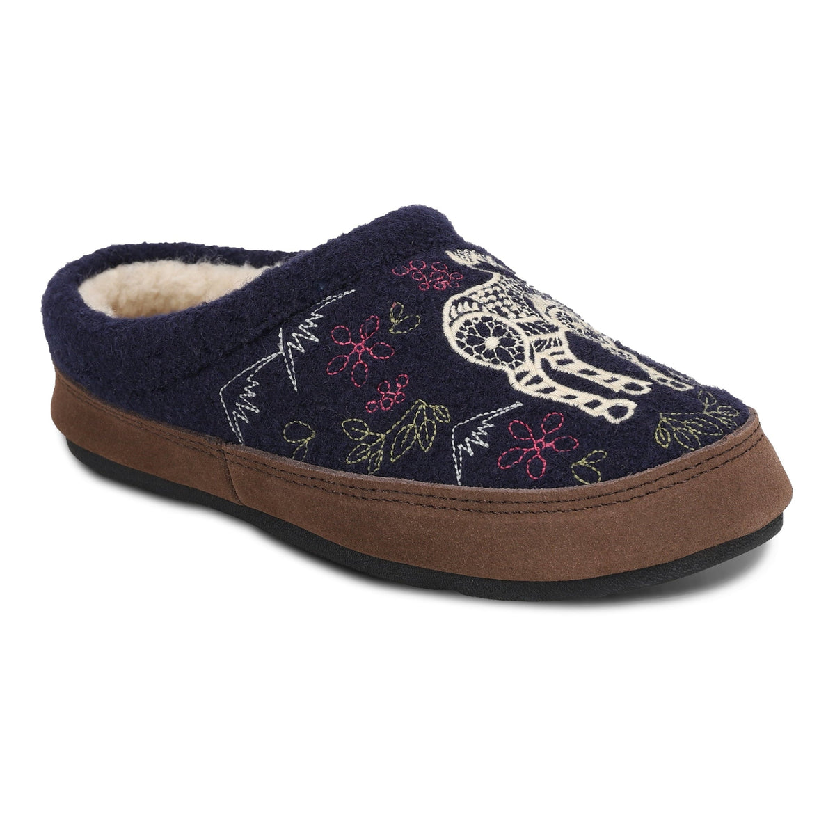 10077 Women's Forest Mule Slippers #color_navy-moose