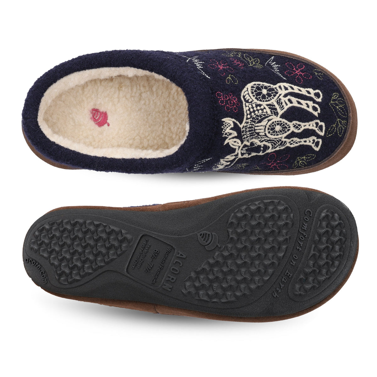 10077 Women's Forest Mule Slippers #color_navy-moose