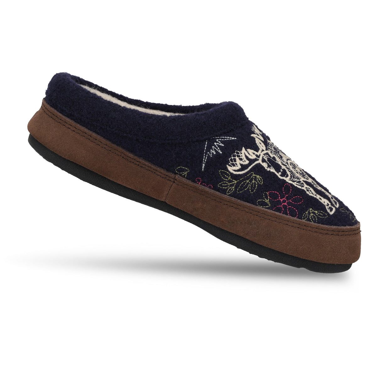 10077 Women's Forest Mule Slippers #color_navy-moose