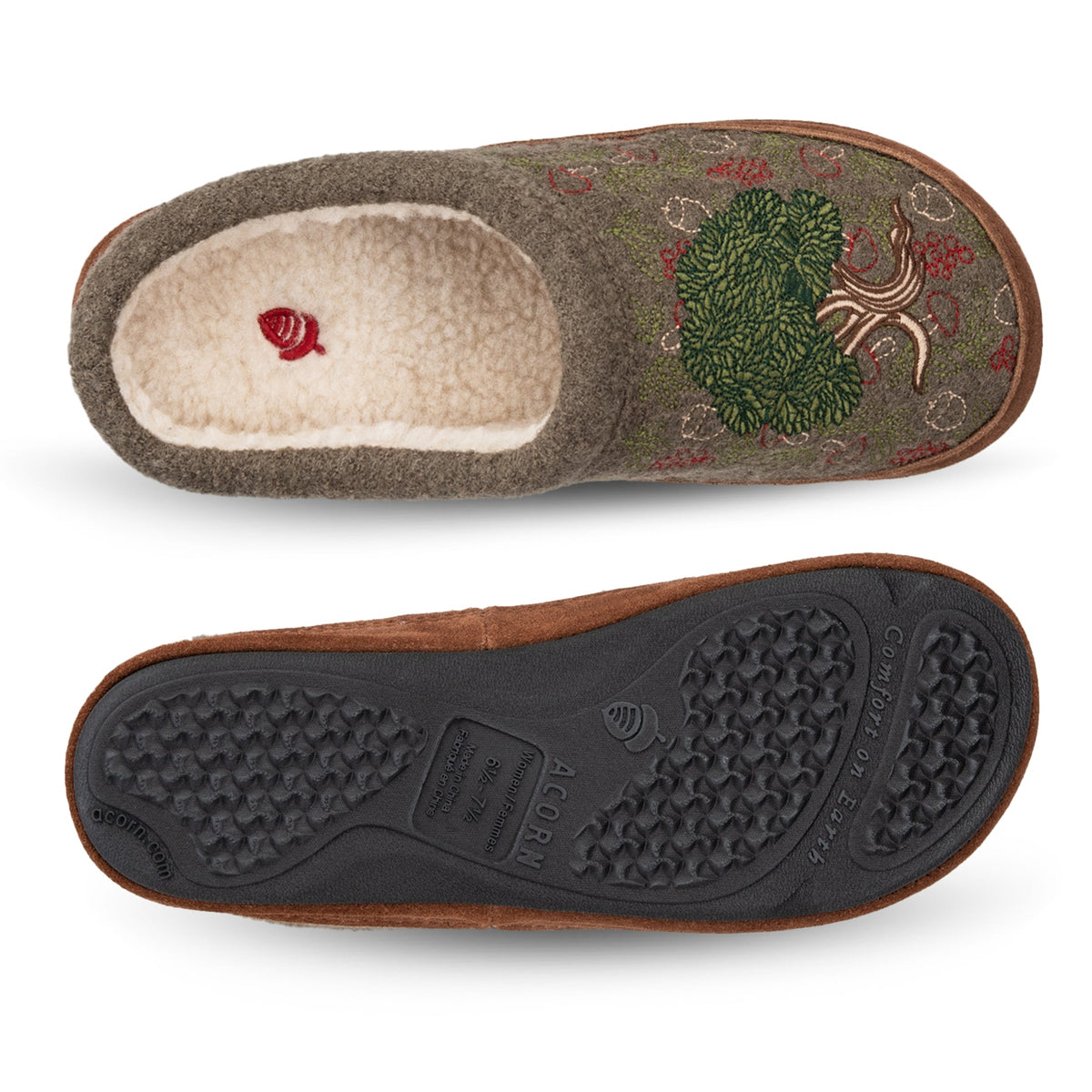 10077 Women's Forest Mule Slippers #color_timber