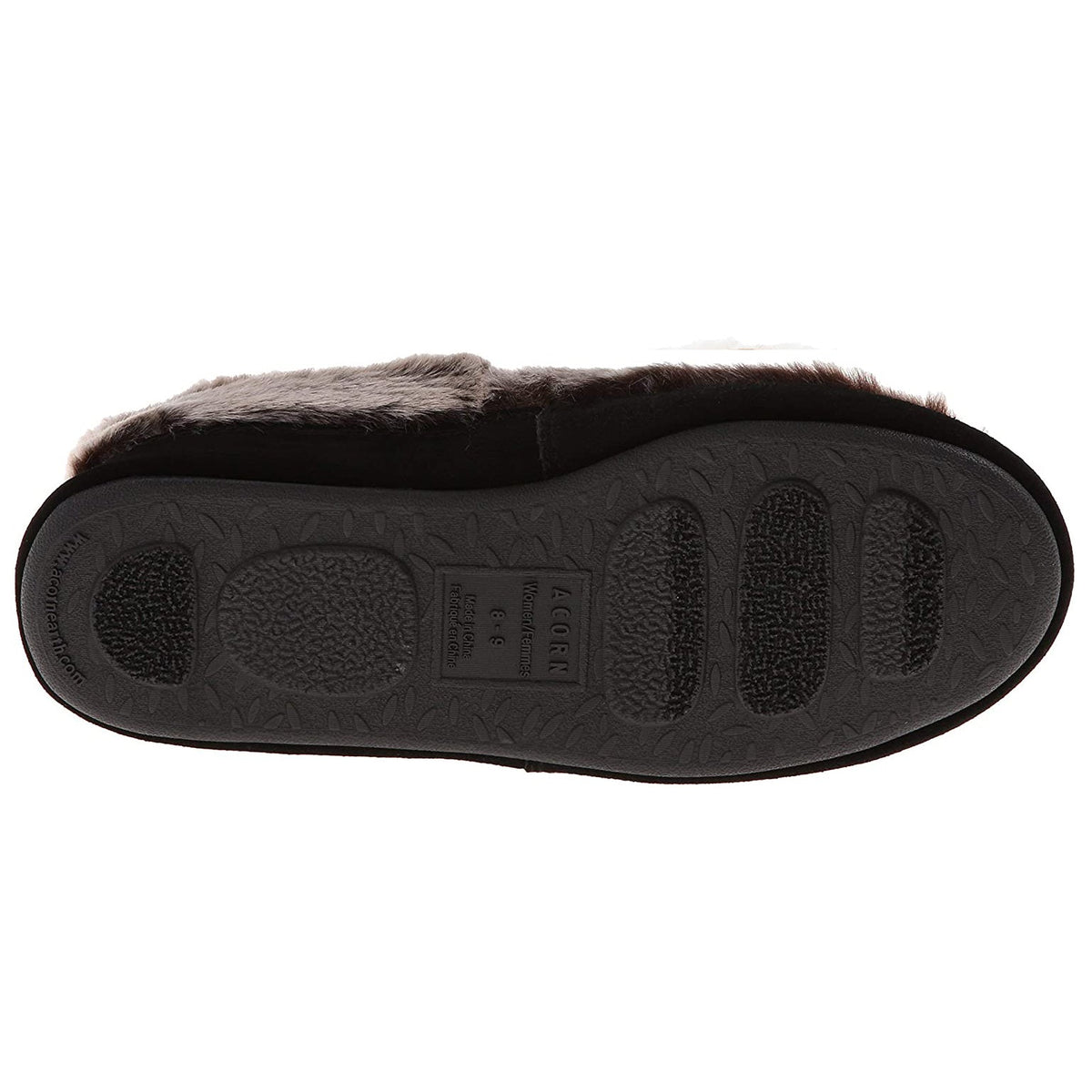 Women's Classic Charcoal Faux Fur Moccasin Slipper

#color_charcoal-faux-fur