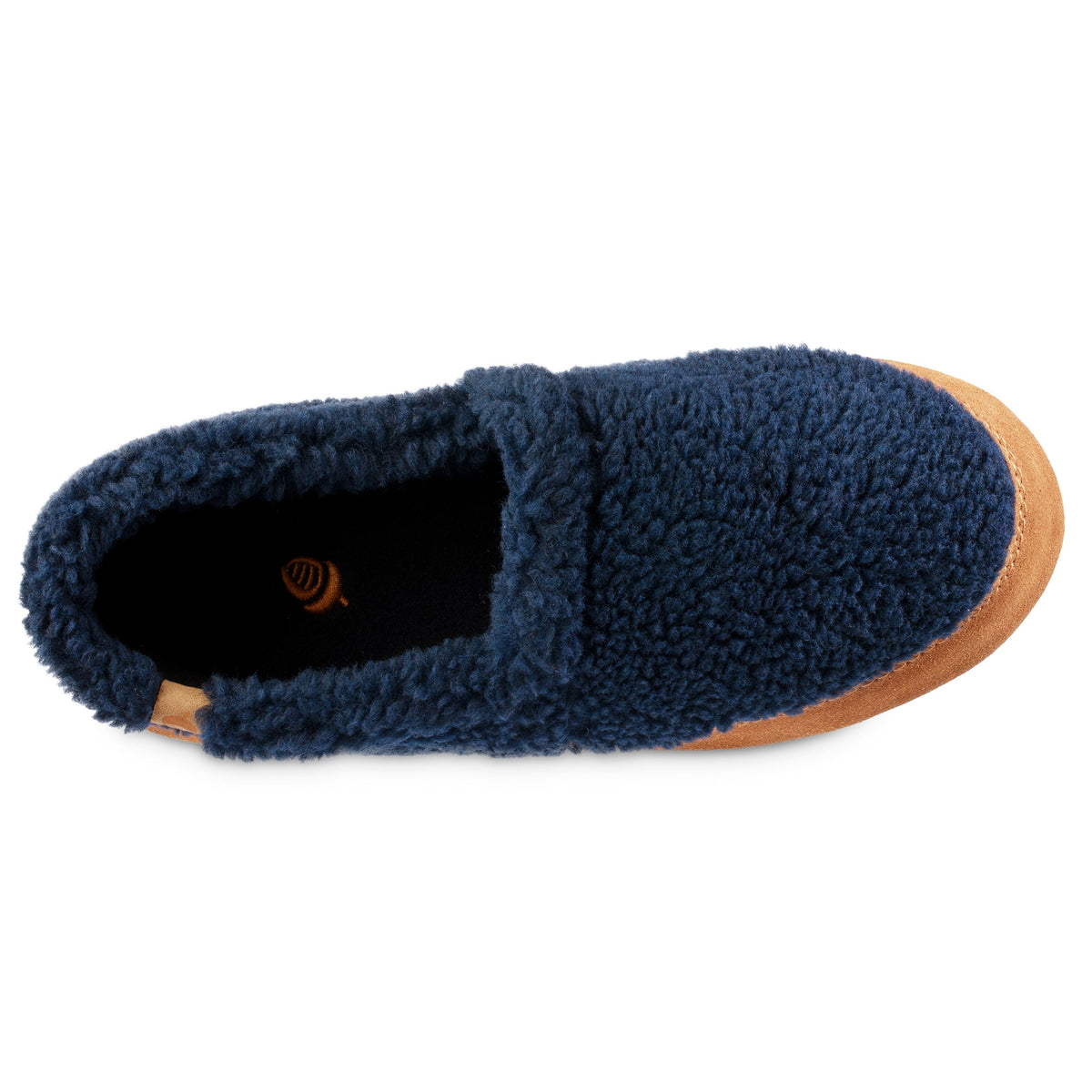 Women's Classic Navy Popcorn Moccasin Slipper

#color_navy-popcorn