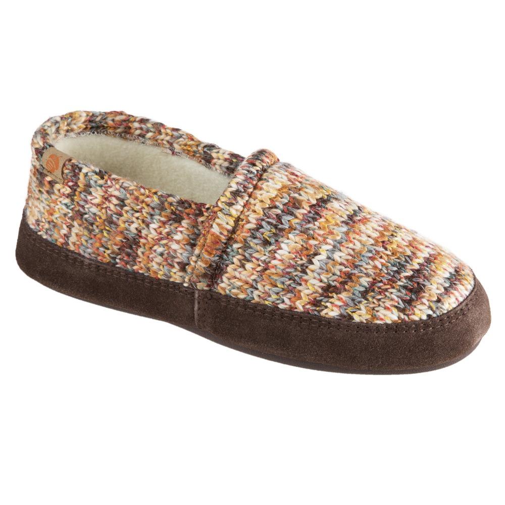 Women's Patterned Sunset Cable Moccasin Slipper

 #color_brown-and-pink-leaves