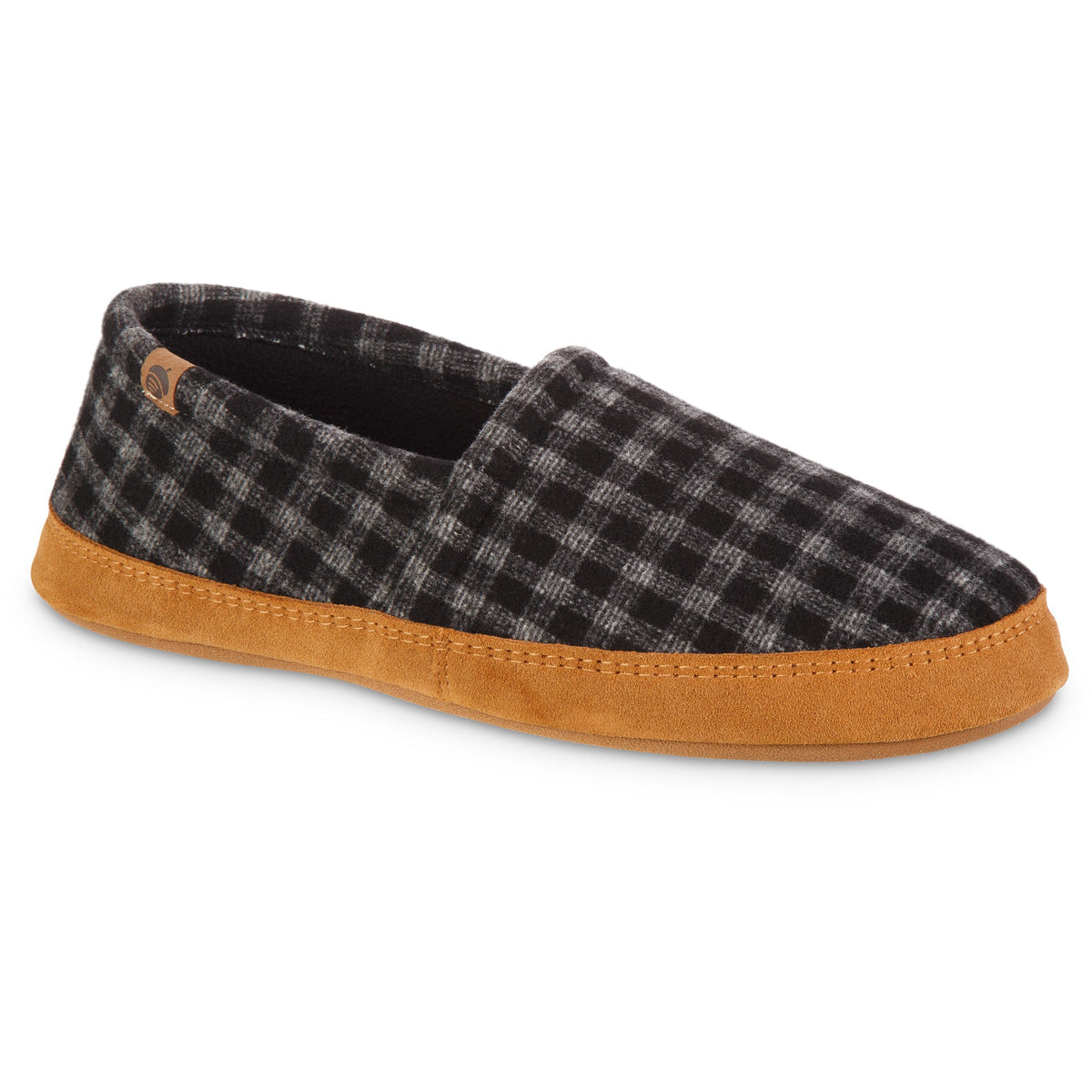 10086 Men's Acorn® Moc Slippers with Cloud Cushion® Comfort #color_black-plaid