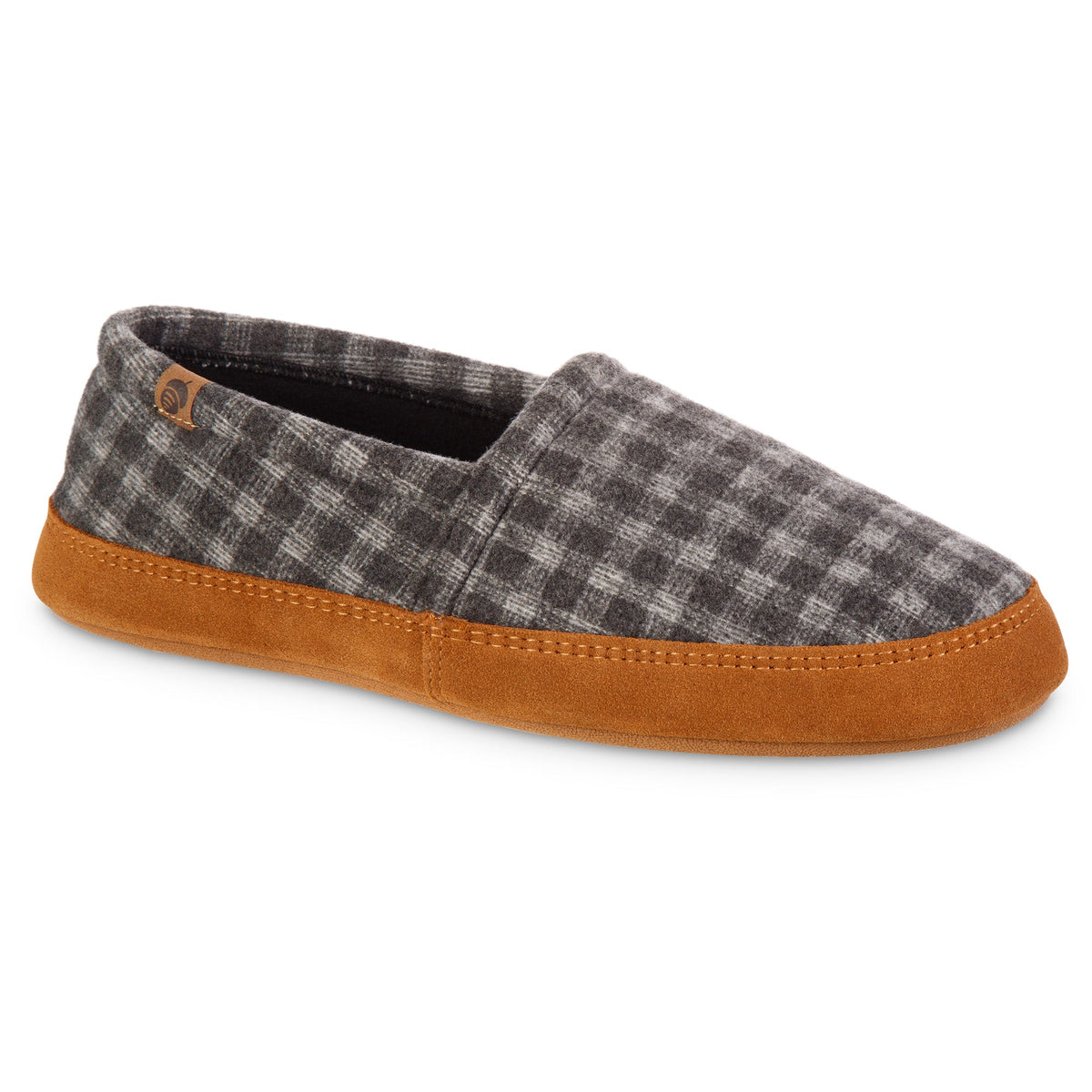 10086 Men's Acorn® Moc Slippers with Cloud Cushion® Comfort #color_grey-plaid