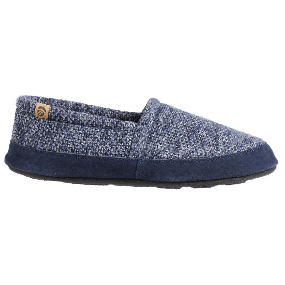 Men's Original Acorn Moccasins in Navy Tweed Profile #color_navy-tweed