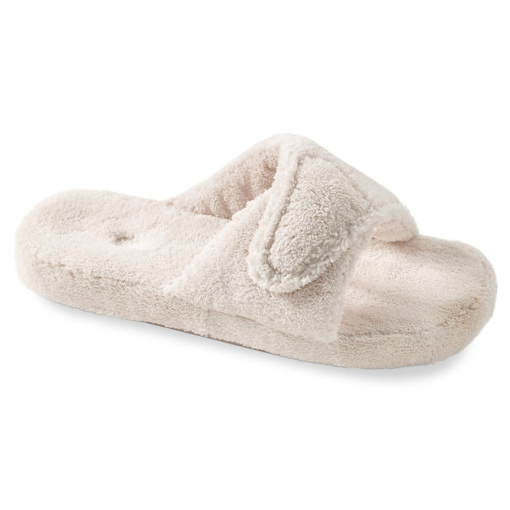 Women's Spa Slide Slippers in Natural Right Angled View#color_natural