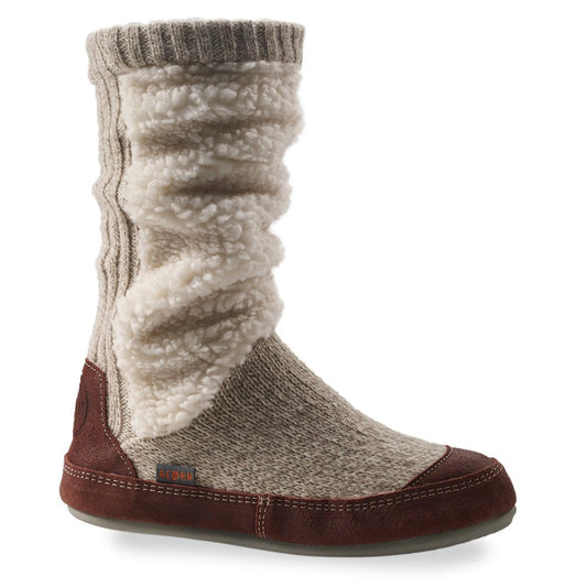 Women's Slouch Boots in Buff Popcorn Side Profile#color_buff-popcorn
