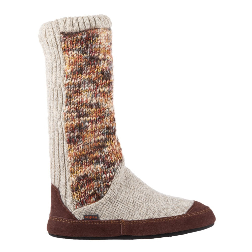 Women's Slouch Boots in Sunset Cable Knit Side View#color_sunset-cable-knit