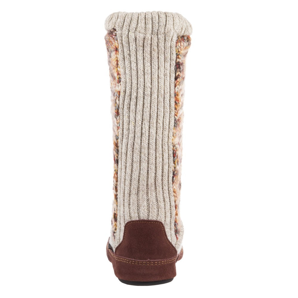 Women's Slouch Boots in Sunset Cable Knit Back Heel#color_sunset-cable-knit