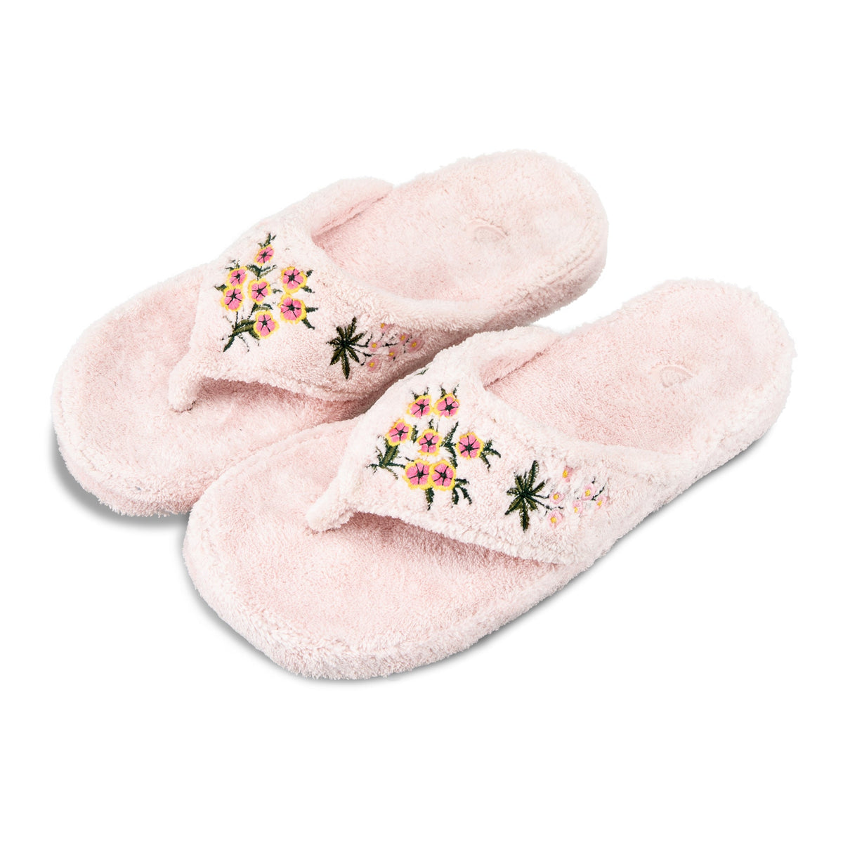 Women's Spa Pink Embroidered Colored Flip Flop Slippers

#color_pink-embroidered