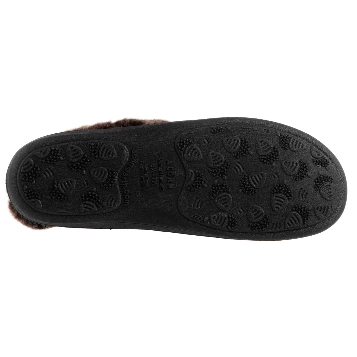 Women's Faux Fur Collar Slippers in smokey taupe Right Angle View#color_smokey-taupe