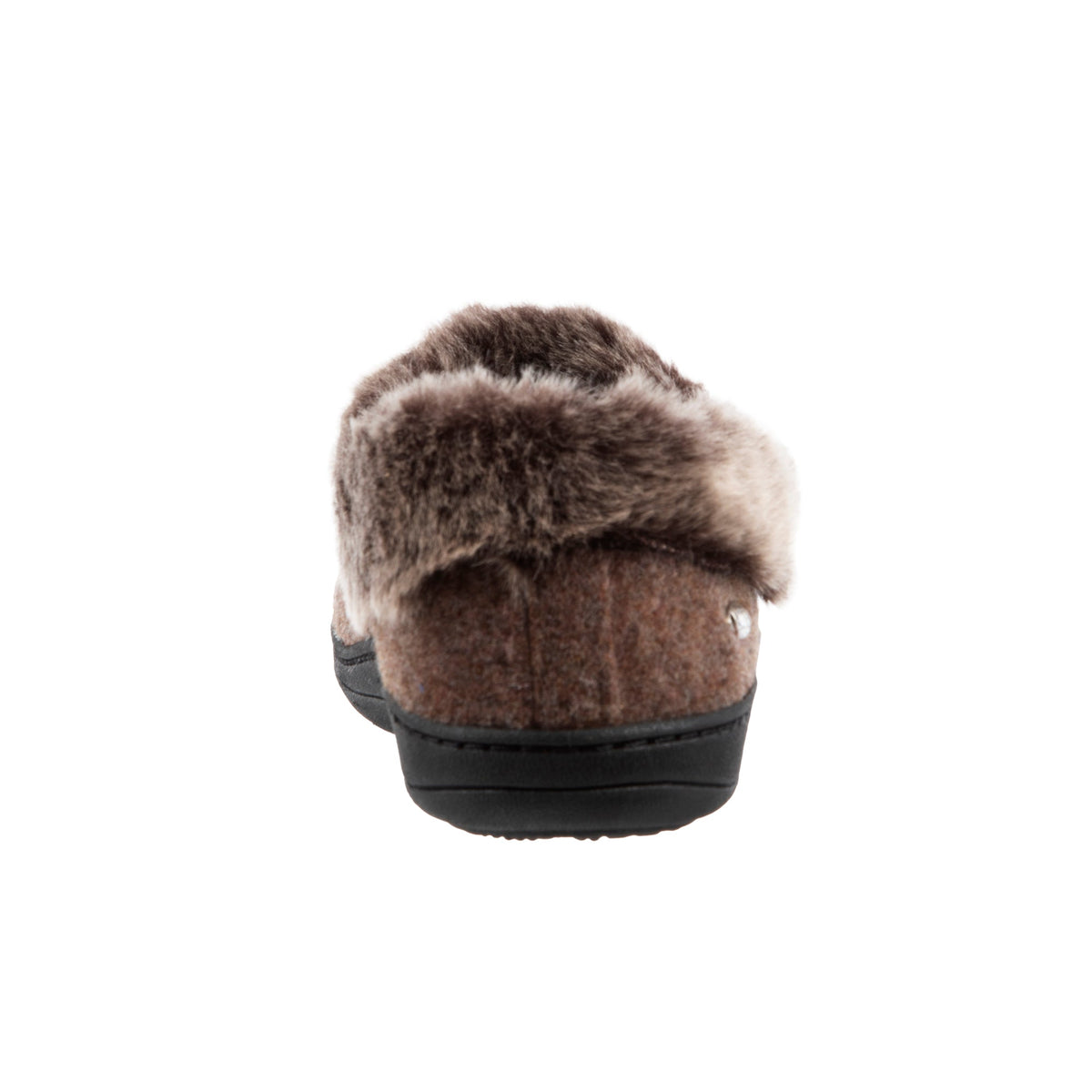 Women's Faux Fur Collar Slippers in smokey taupe View#color_smokey-taupe