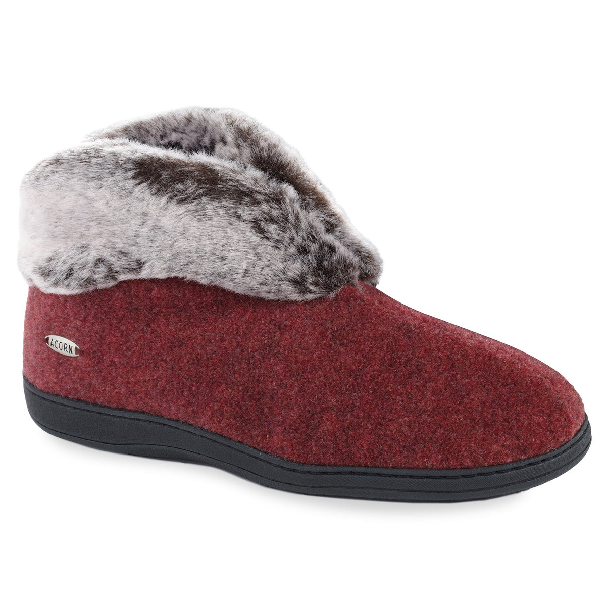 Women's Faux Fur Chinchilla Crackberry Bootie Slipper

#color_crackleberry