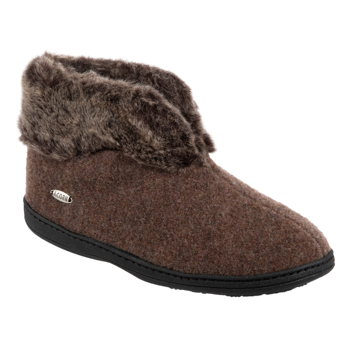 Women's Faux Fur Chinchilla Smokey Taupe Bootie Slipper

#color_smokey-taupe