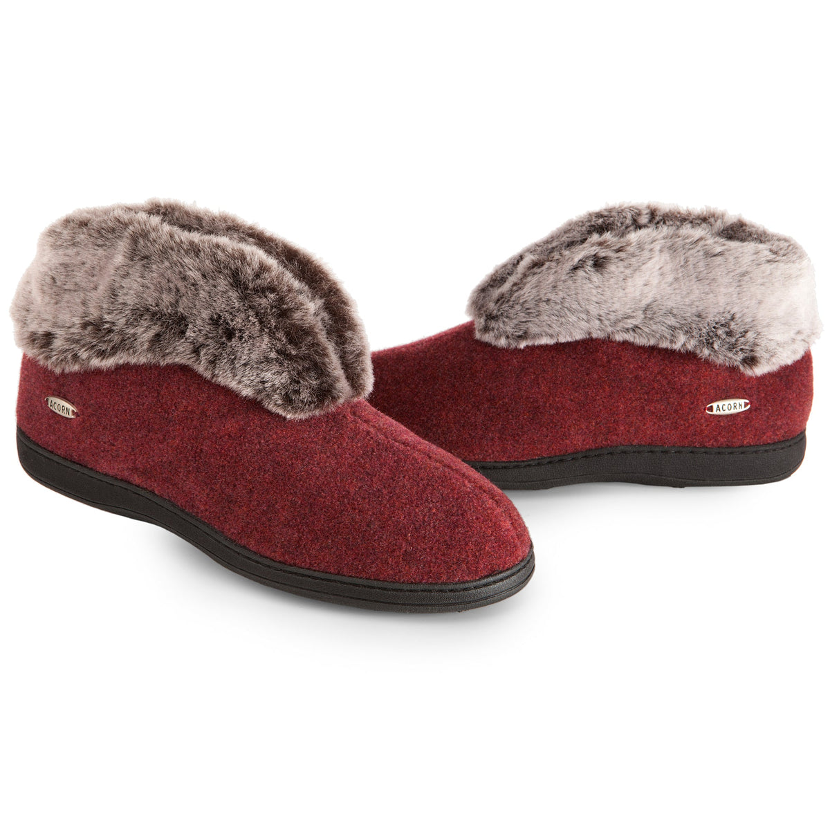 Women's Faux Fur Chinchilla Crackberry Bootie Slipper

#color_crackleberry