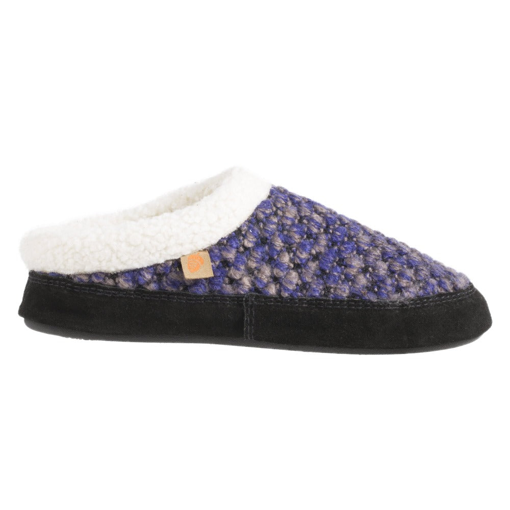 Acorn Jam Mule Slipper in Blueberry Side Profile View

#color_blueberry
