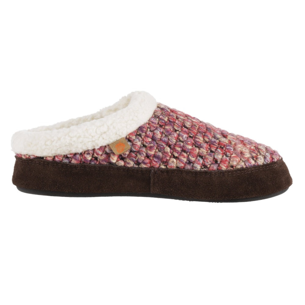 Acorn Jam Mule Slipper In Raspberry Color Side View

#color_raspberry