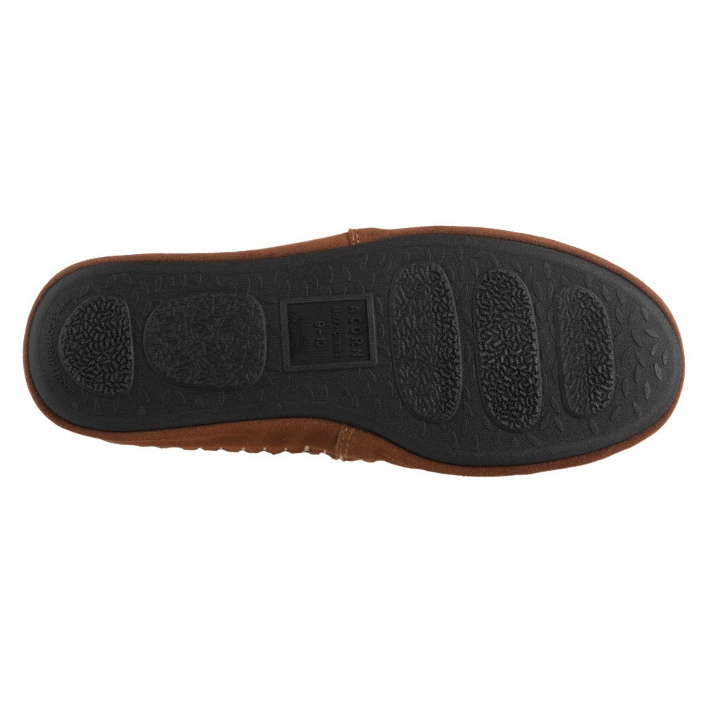 Acorn Men's Camden Recycled Yarn Slipper in Navy Indoor Outdoor Sole View#color_navy