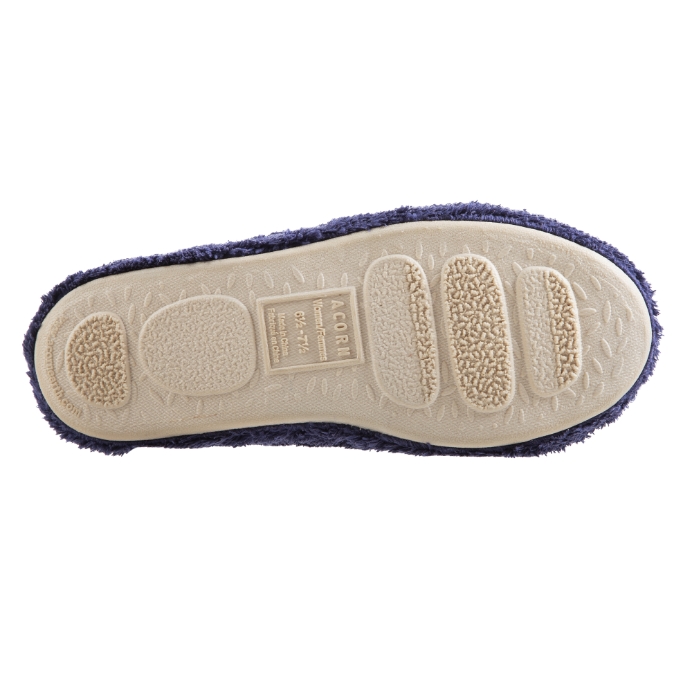Women's Spa Quilted Clog in Navy/Blue Bottom Sole Tread#color_navy