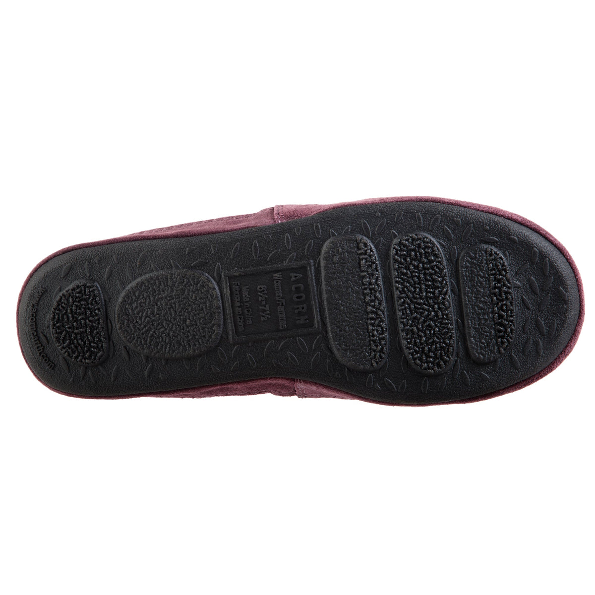 Women's Collapsible Heel Blackberry Moccasin Slipper

#color_blackberry