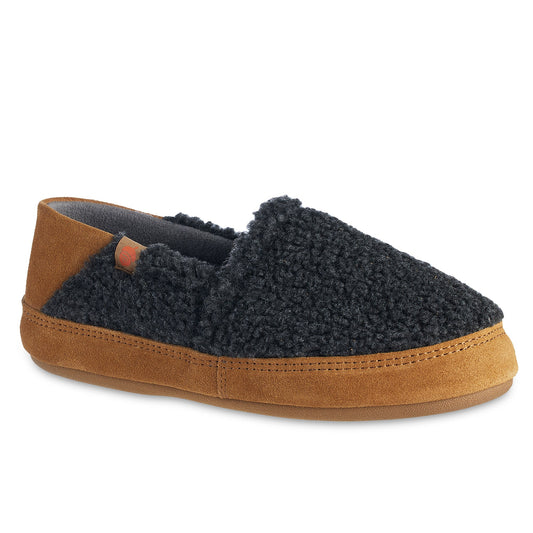 Women's Collapsible Heel Dark Chacoal Moccasin Slipper

#color_dark-charcoal