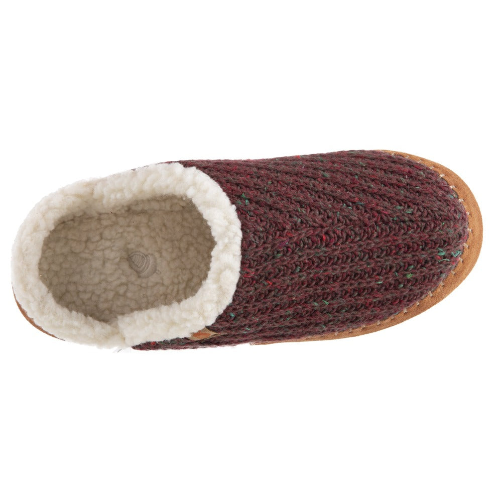 Women’s Recycled Camden Clog in Garnet Inside Top view#color_garnet