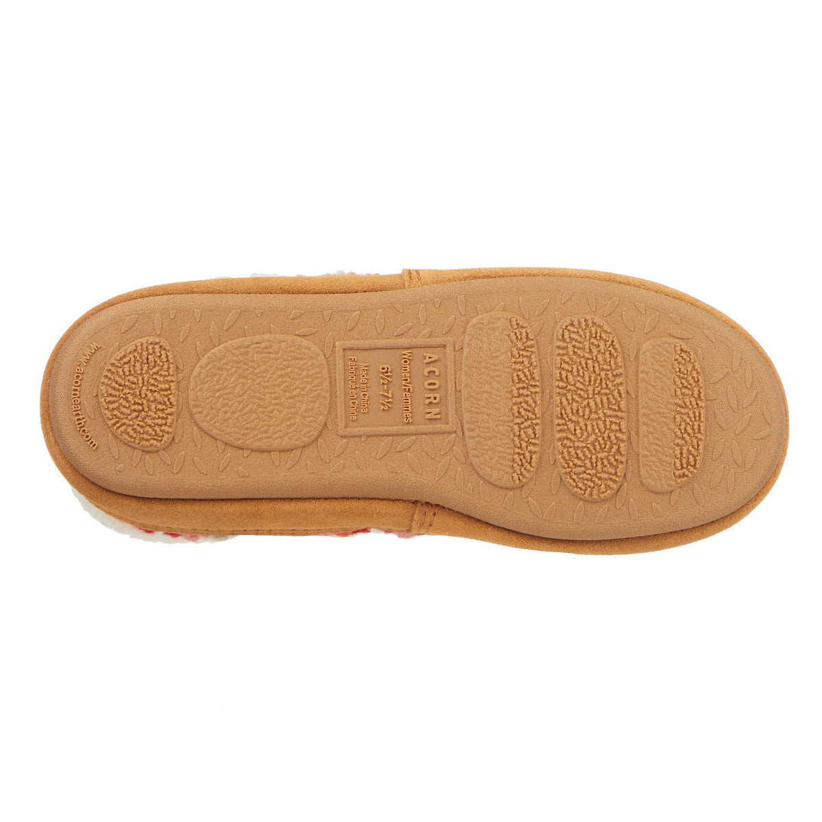 Women's Fairisle Knit Coral Color Clog Slipper

#color_coral