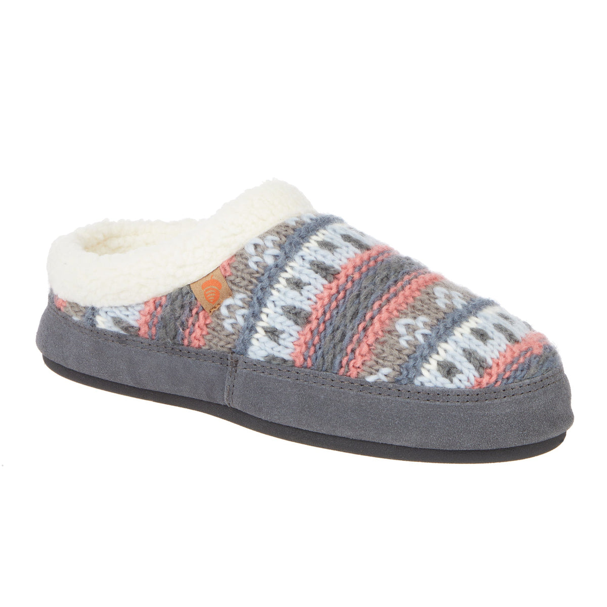 Women's Fairisle Knit Vintage Blue Color Clog Slipper

#color_vintage-blue
