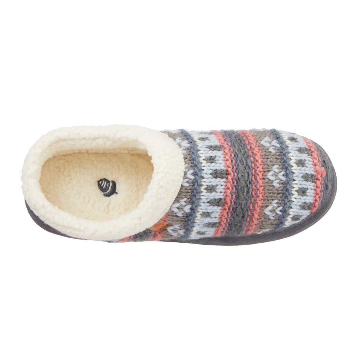 Women's Fairisle Knit Vintage Blue Color Clog Slipper

#color_vintage-blue