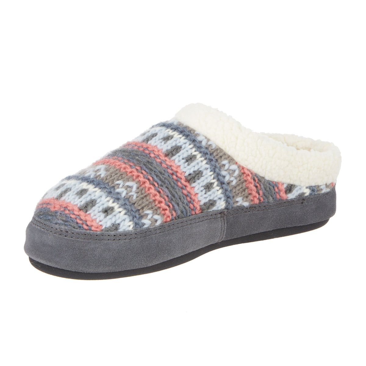 Women's Fairisle Knit Vintage Blue Color Clog Slipper

#color_vintage-blue