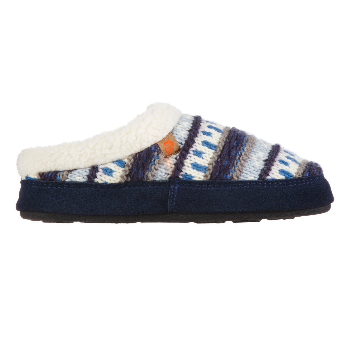 Women's Fairisle Knit Navy Blue Clog Slipper

#color_navy-blue