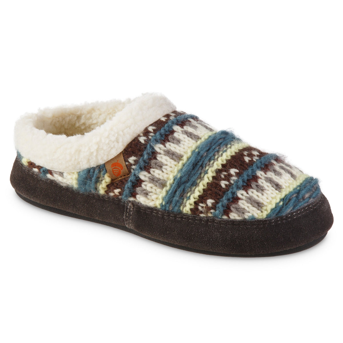 Women's Fairisle Knit Peacock Color Clog Slipper

#color_peacock