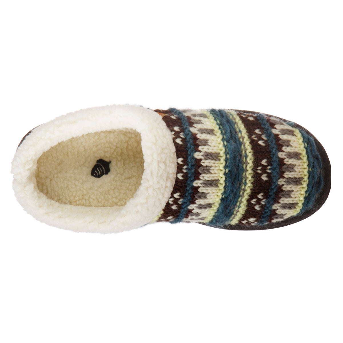 Women's Fairisle Knit Peacock Color Clog Slipper

#color_peacock