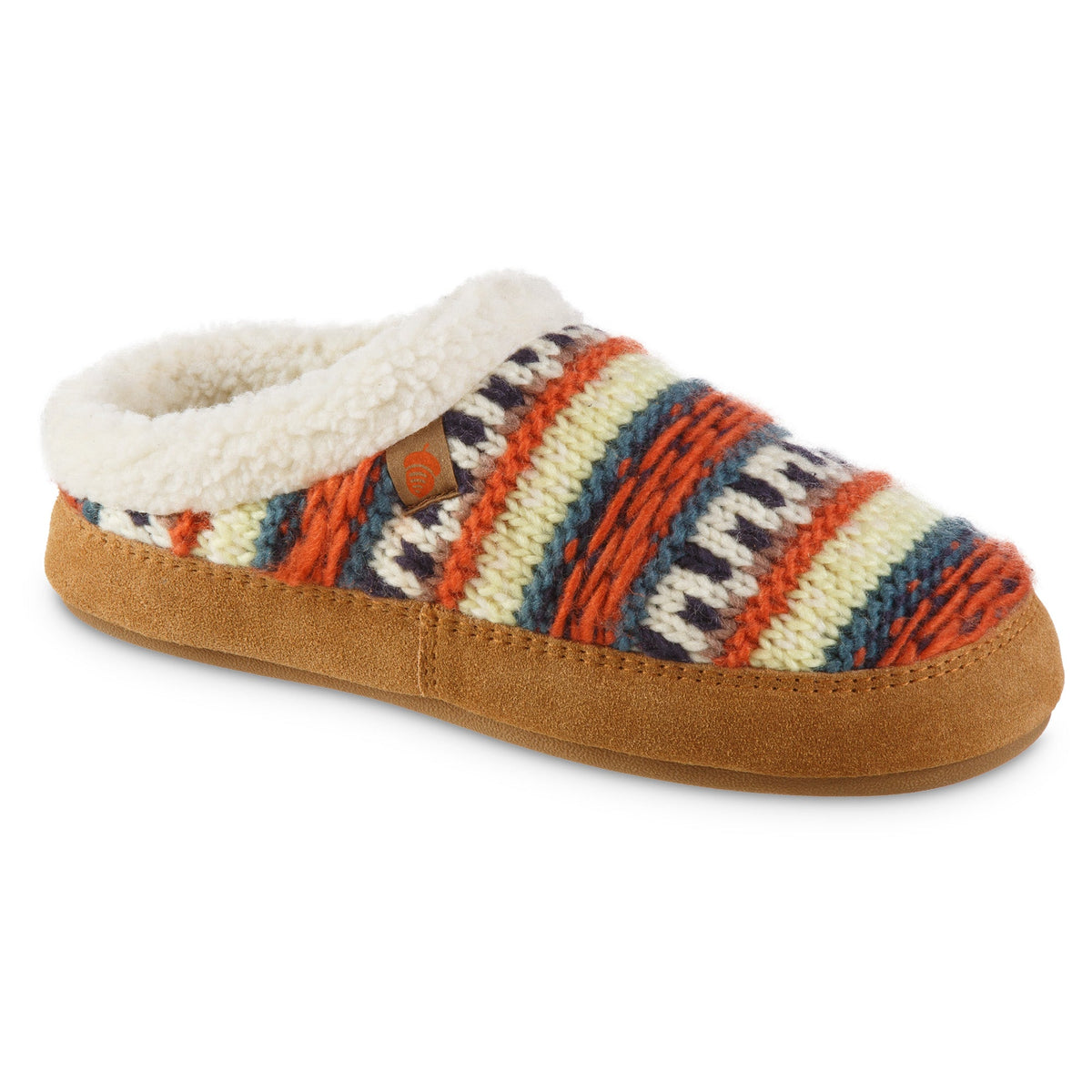 Women's Fairisle Knit Sunset Red Clog Slipper
#color_sunset-red