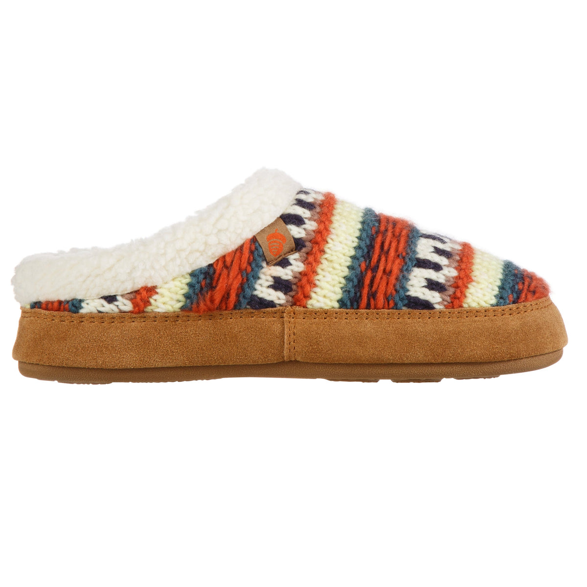 Women's Fairisle Knit Sunset Red Clog Slipper

#color_sunset-red