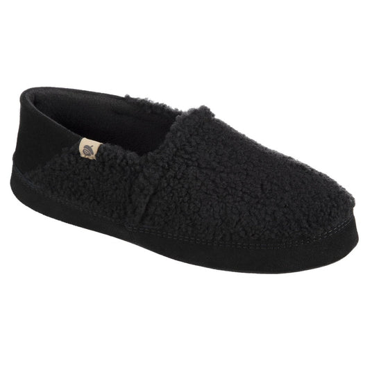 Men’s Acorn Moc with Collapsible Heel Slipper in Black Berber Right Angled View#color_black-berber