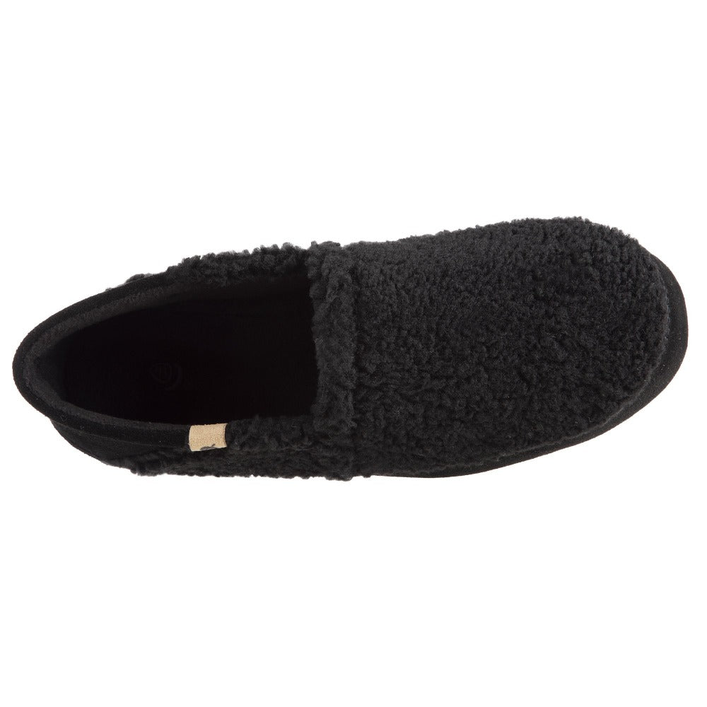 Men’s Acorn Moc with Collapsible Heel Slipper in Black Berber Inside Top View#color_black-berber