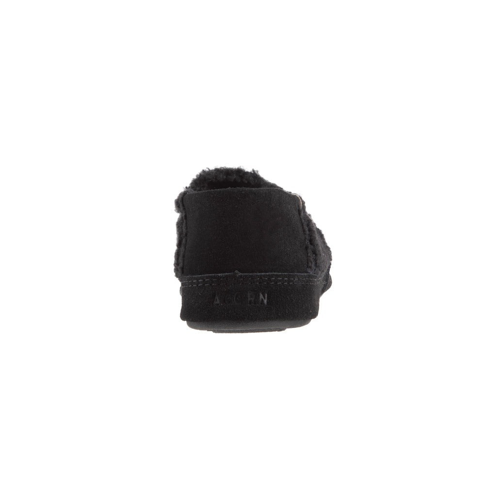 Men’s Acorn Moc with Collapsible Heel Slipper in Black Berber Back Heel#color_black-berber