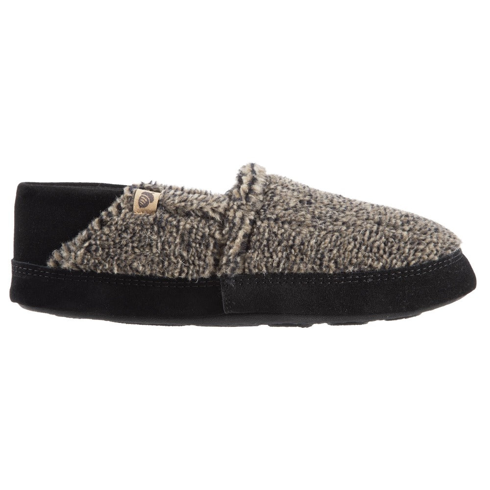 Men’s Acorn Moc with Collapsible Heel Slipper in Earth Tex Profile#color_earth-tex