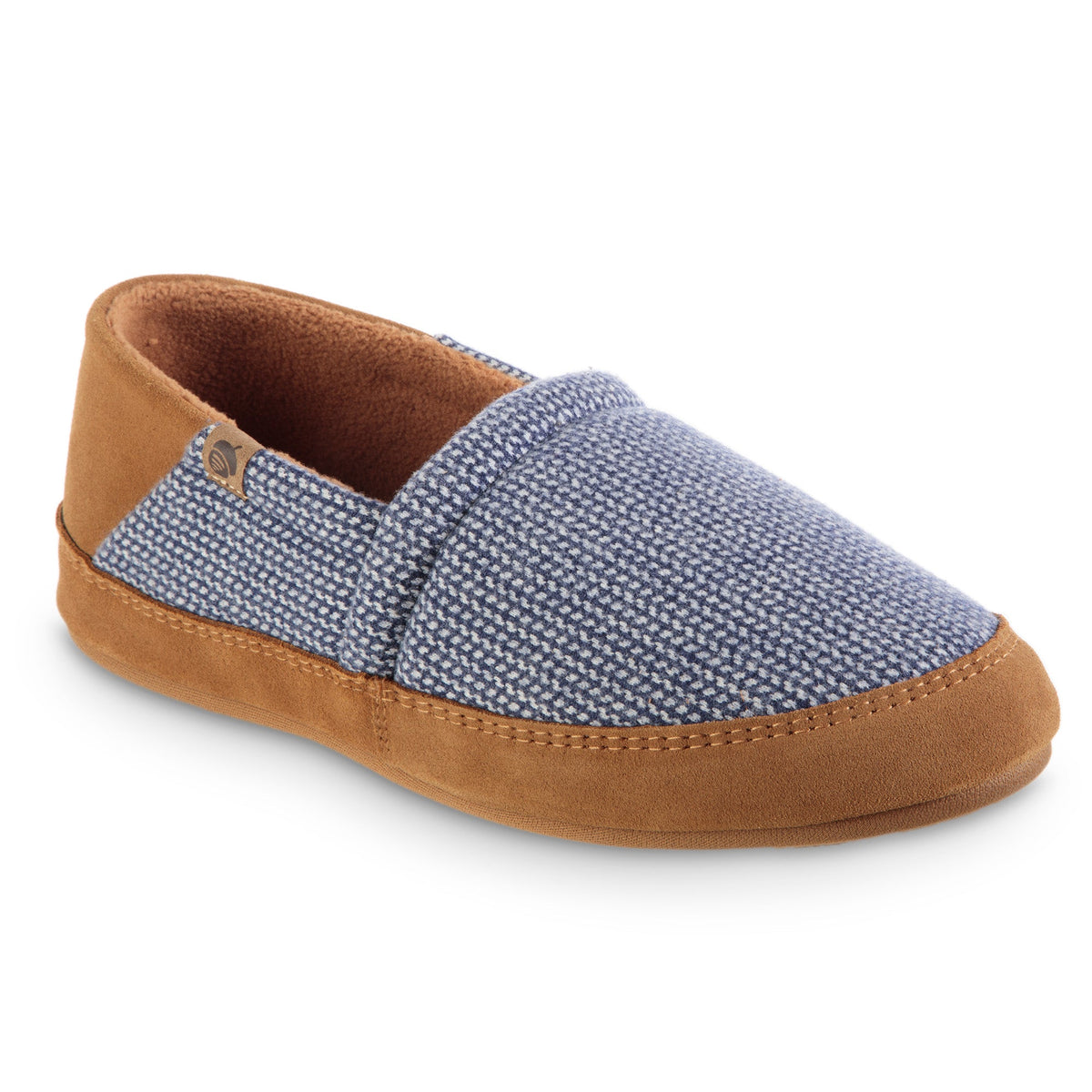 Men's Collapsible Heel Navy Blue Moccasin Slipper

#color_navy-blue