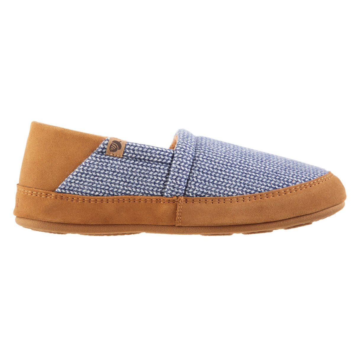 Men's Collapsible Heel Navy Blue Moccasin Slipper

#color_navy-blue