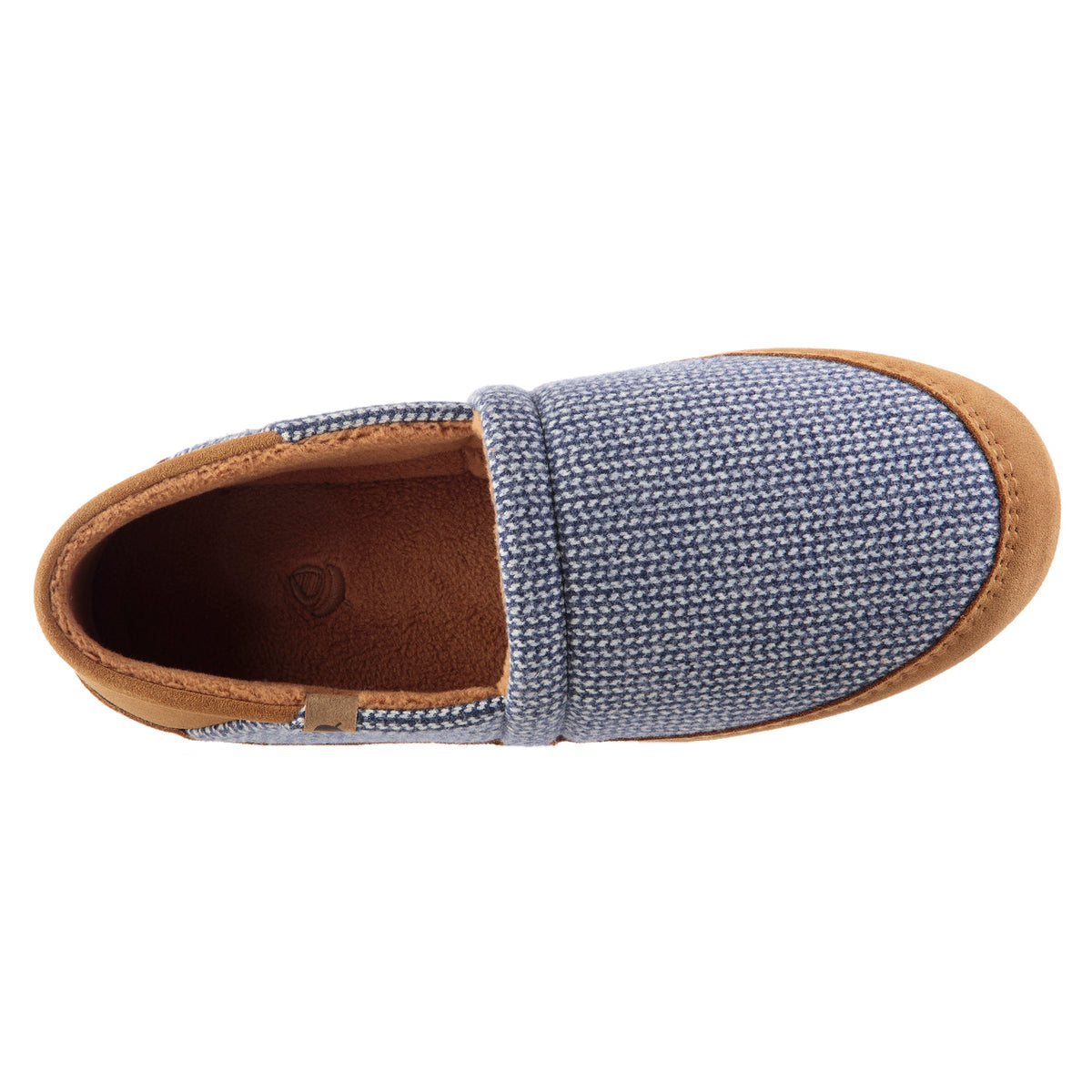 Men's Collapsible Heel Navy Blue Moccasin Slipper

#color_navy-blue