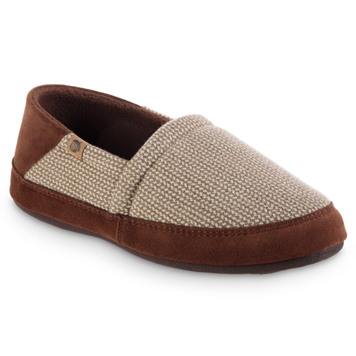Men's Collapsible Heel Smokey Taupe Moccasin Slipper

#color_smokey-taupe