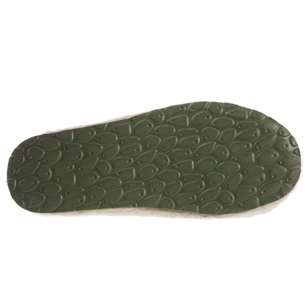 Women’s Algae-Infused Spa Slippers in Ewe Bottom Sole Tread#color_white