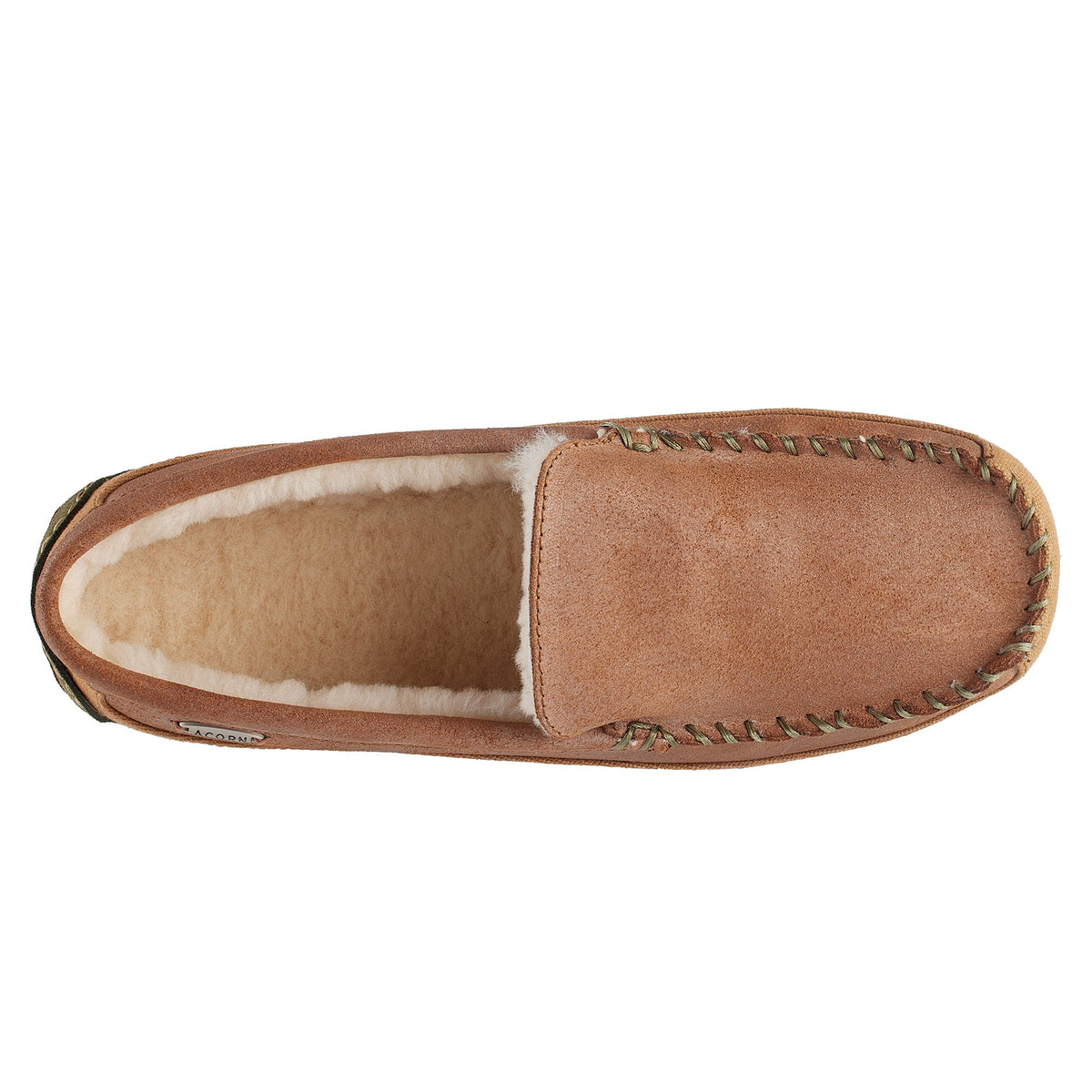 20164 Acorn Mens Hamilton Suede Driving Moccasin #color_buckskin